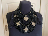 Black necklace " Stefania "