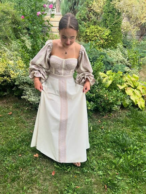 Ukrainian Woman corset and skirt 