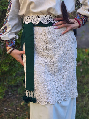 Beautiful Ukrainian handmade macrome apron