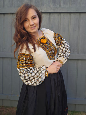 Woman HAND embroidery shirt “Panna” size M-XL