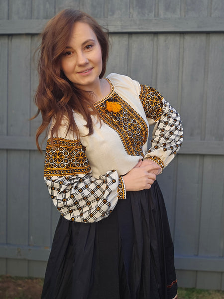 Woman HAND embroidery shirt “Panna” size M-XL