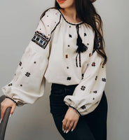 Woman HAND embroidery shirt “Halyna” size L-2XL