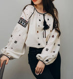 Woman HAND embroidery shirt “Halyna” size L-2XL