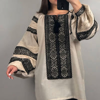 Woman HAND embroidery shirt “Katrya”