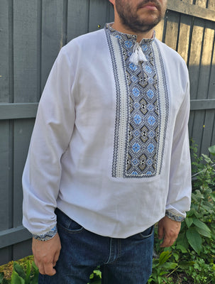 Man HAND embroidery shirt “Pavlo” size L-XL