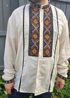 Man HAND embroidery shirt "Orest" size 2xl-3xl