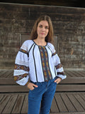 Woman HAND embroidery shirt “Snizhana” size L-2XL