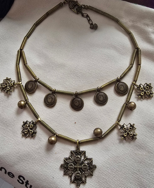 Metal hand made necklace