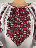 White Woman HAND embroidery shirt “ Romashka” size S-L