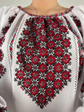 White Woman HAND embroidery shirt “ Romashka” size S-L