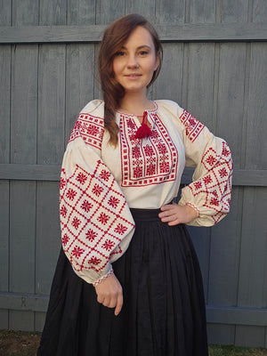 Woman HAND embroidery shirt “Stefania