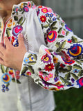 Kids linen embroidery shirt “Kvitka" for girls all sizes available