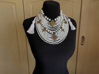 White necklace " Olga "