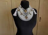 White necklace " Olga "