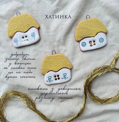 Handmade ceramic Christmas ornament 