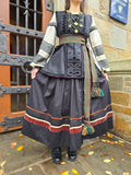 Replica of Antique Ukrainian Corset from 19th century / black