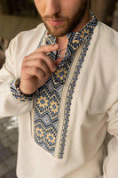 Man HAND embroidery shirt "Oles" size L-XL