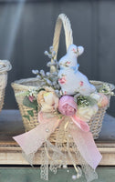 Designer Easter Basket for kids “Bunny mom and bunny me “