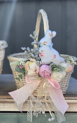 Designer Easter Basket for kids “Bunny mom and bunny me “