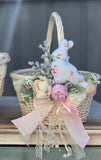 Designer Easter Basket for kids “Bunny mom and bunny me “