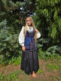 Replica of Antique Ukrainian Corset from 18th century / navy