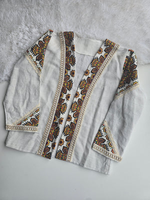 One of a kind, vintage 60-80 years old hand  embroidery, cardigan, ukrainian jacket, ukrainian hand embroidery, jumper