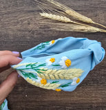 Hand embroidery hair handband