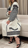 Woman embroidery linen dress “Oresta” size M-L