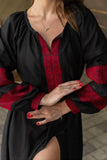Linen Woman HAND embroidery dress “Stefania” s/m