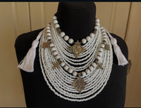 White necklace " Olga "