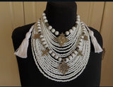 White necklace " Olga "