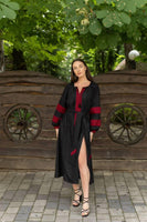 Linen Woman HAND embroidery dress “Stefania” s/m