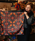 Designer Ukrainian shawl / scarf " Motanka " in grey