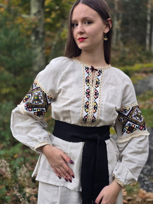 Woman HAND embroidery shirt “Snizhana” size M-L