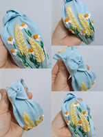 Hand embroidery hair handband