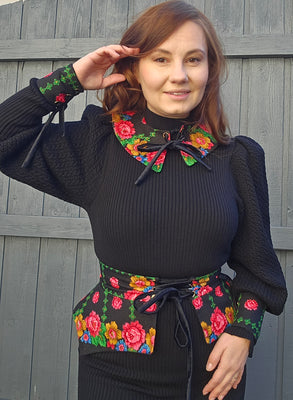 Rhe whole set / Hand made accessories/ vest / collar