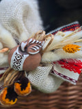 Decor for Easter Basket and SPASA “Etno style “ pottery, dry flowers and organic fabric / adult