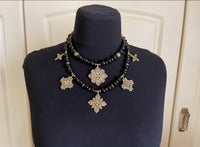 Black necklace " Stefania "