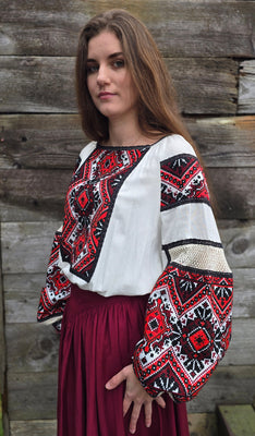 Woman HAND embroidery shirt “Kalyna” size M-XL