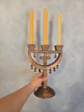 Candel holder / wooden  candelabra / ukrainian filk art