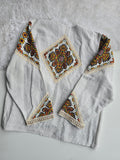 One of a kind, vintage 60-80 years old hand  embroidery, cardigan, ukrainian jacket, ukrainian hand embroidery, jumper