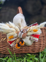 Decor for Easter Basket and SPASA “Etno style “ pottery, dry flowers and organic fabric / adult