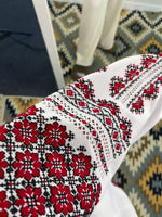 White Woman HAND embroidery shirt “ Romashka” size S-L