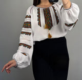 Woman HAND embroidery shirt “Myroslava” size L - 2XL