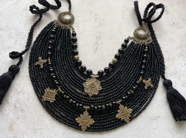 Black necklace " Stefania "
