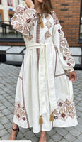 Linen Woman embroidery dress “Ruslana”