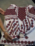 White Woman HAND embroidery shirt “ Romashka” size S-L