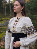 Woman HAND embroidery shirt “Snizhana” size M-L