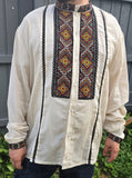 Man HAND embroidery shirt "Orest" size 2xl-3xl