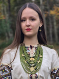 Necklace " Lynnucya" in green